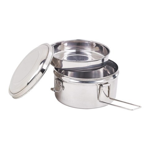 NOXBOX Lunchbox rotondo in acciaio inox con coperchio