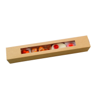 Scatola "Plumier" in cartone kraft con finestra 230ml 90mm  H90mm