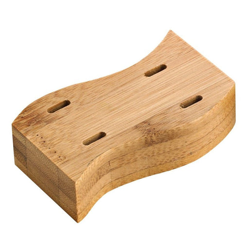 Mini base in bambù per 4 stecchini "Teppo Gushi" - 8 cm x 4 cm x 2 cm - 10 unità