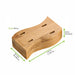 Mini base in bambù per 4 stecchini "Teppo Gushi" - 8 cm x 4 cm x 2 cm - 10 unità - dimensions