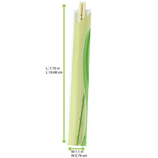 Bacchette in bambù imbustate in coppia - 20 cm - 2000 unità - dimensions