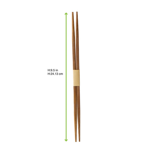Bacchette in bambù imbustate in coppia - 24 cm - 500 unità - dimensions
