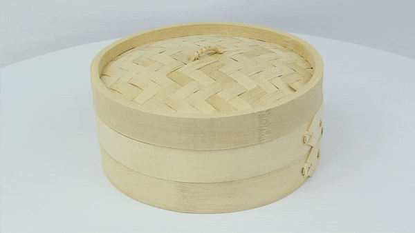 Cestello per cottura a vapore in bambù "Dimys" - Ø 20 cm - H 7,4 cm - 10 unità