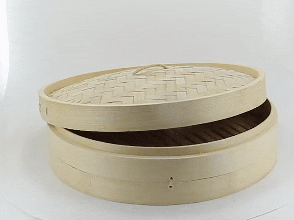 Coperchio in bambù naturale per cestello per cottura a vapore - Ø 30 cm - Compatibile con 209BBDIM30 - 10 unità