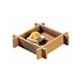 Mini vassoio quadrato in bambù "Hanako" - 12 cm x 12 cm x 2,4 cm - 200 unità