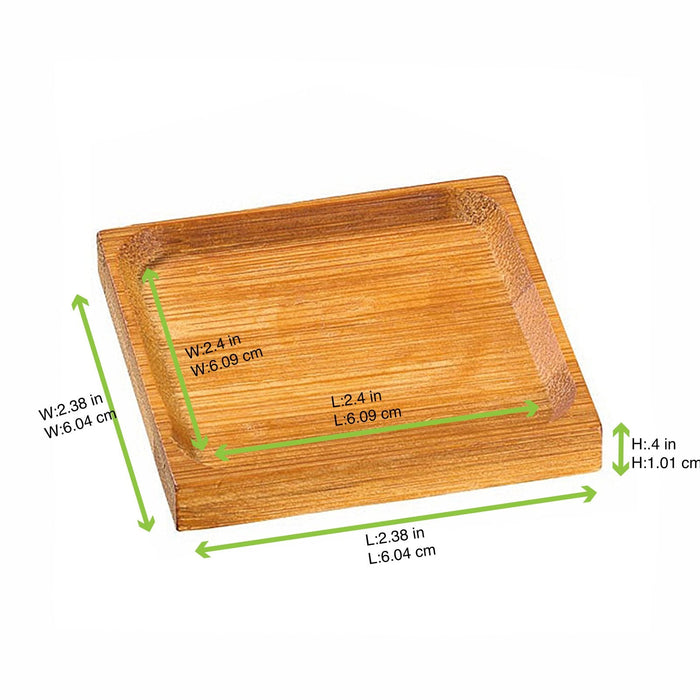 Piatto quadrato con bordi "Poda" - 6 cm x 6 cm - 144 unità - dimensions