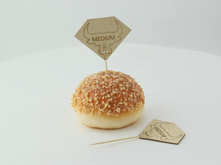 Stecchino per carne in bambù "Rumpy" Medium (media cottura) - 5,4 cm x 9,5 cm - 1000 unità