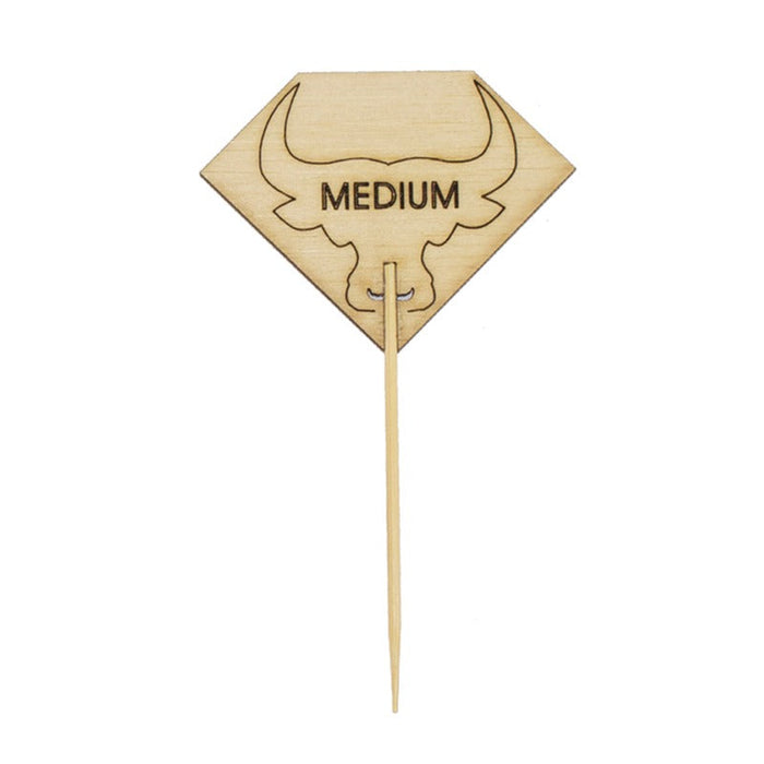 Stecchino per carne in bambù "Rumpy" Medium (media cottura) - 5,4 cm x 9,5 cm - 1000 unità