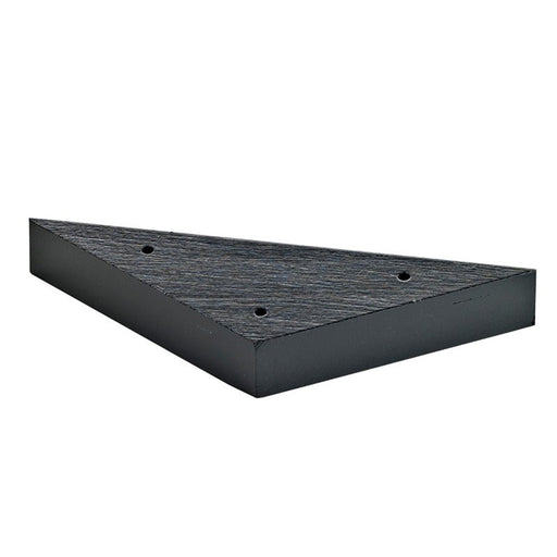 Mini base triangolare in bambù nero per 3 stecchini "Sima" - 14 cm x 8 cm x 2 cm - 10 unità