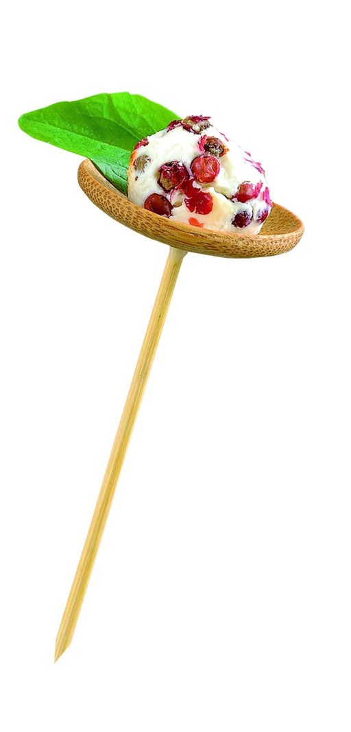 Stecchino a piattino sospeso "Thani" - Ø 4 cm - H 9,3 cm - 144 unità