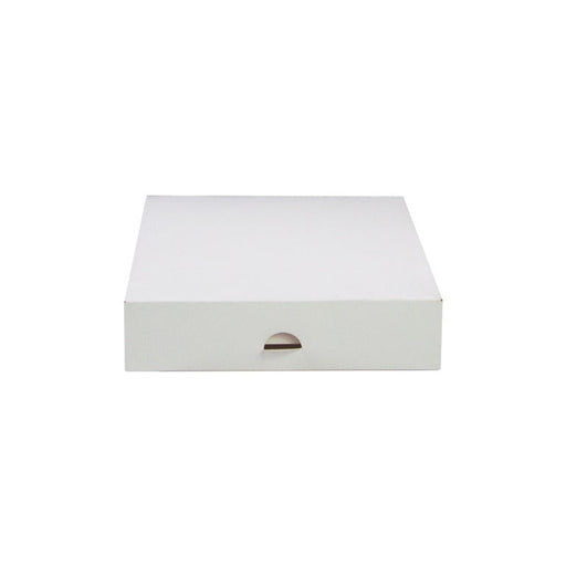 Scatola per pasticceria in cartone bianco - 20 cm x 20 cm x 5 cm - 50 unità