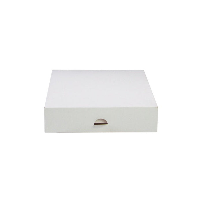 Scatola per pasticceria in cartone bianco - 20 cm x 20 cm x 5 cm - 50 unità