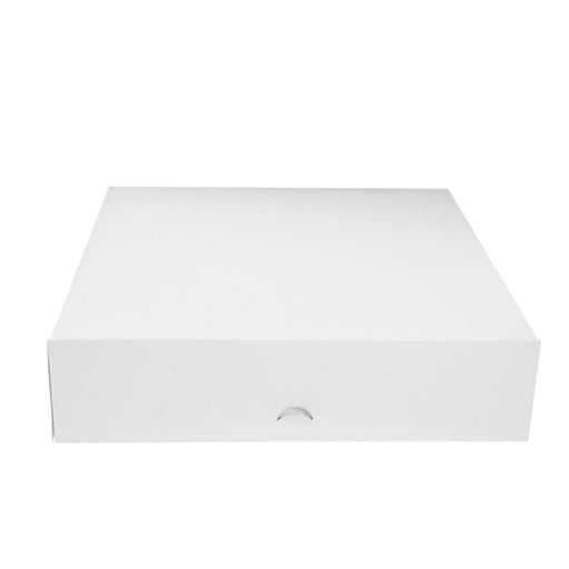 Scatola per pasticceria in cartone bianco - 32 cm x 32 cm x 8 cm - 50 unità