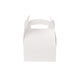 Scatola per pasticceria in cartone bianco con manico - 11 cm x 10 cm x 10,5 cm - 50 unità