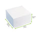Scatola per pasticceria in cartone bianco - 16 cm x 16 cm x 8 cm - 200 unità - dimensions