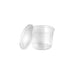 Contenitore rotondo trasparente in plastica PP con coperchio - 650 ml - Ø 12 cm - H 8,6 cm - 250 unità
