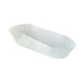 Pirottino da forno ovale bianco in carta antigrasso - 10,5 cm x 4 cm x 2,5 cm - 1000 unità
