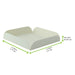 Sottotorta quadrato scanalato in cartone bianco - 11 cm x 11 cm x 2 cm - 250 unità - dimensions