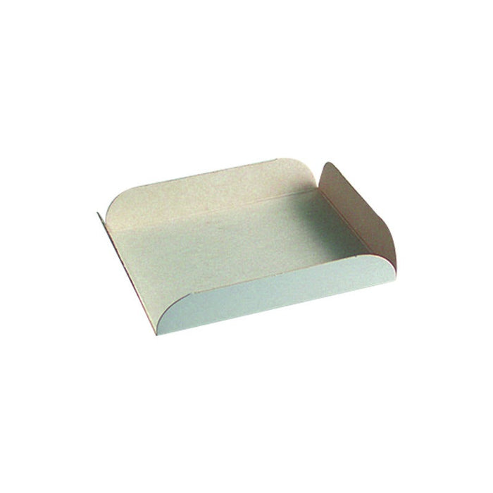 Sottotorta quadrato scanalato in cartone bianco - 15 cm x 15 cm x 2 cm - 250 unità