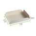 Sottotorta quadrato scanalato in cartone bianco - 19 cm x 19 cm x 2 cm - 250 unità - dimensions