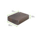 Sottotorta rettangolare scanalato in cartone double face effetto legno con coperchio in PET - 15,2 cm x 20,3 cm x 5,1 cm - 100 unità - dimensions