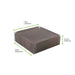 Sottotorta quadrato scanalato in cartone double face effetto legno con coperchio in PET - 20,3 cm x 20,3 cm x 6,4 cm - 100 unità - dimensions