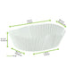 Pirottino da forno ovale bianco in carta siliconata - 14,5 cm x 11,5 cm x 3,5 cm - 100 unità - dimensions