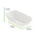 Pirottino da forno ovale bianco in carta siliconata - 9,7 cm x 5,2 cm x 4 cm - 100 unità