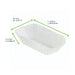 Pirottino da forno ovale bianco in carta siliconata - 15 cm x 7,5 cm x 7 cm - 50 unità