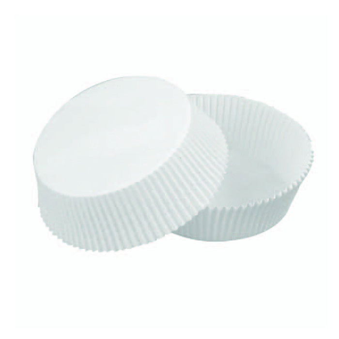 Pirottino da forno rotondo bianco in carta siliconata - Ø 3,8 cm - H 2,1 cm - 100 unità