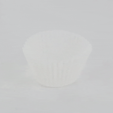 Pirottino da forno rotondo bianco in carta siliconata - Ø 4,3 cm - H 3,2 cm - 100 unità