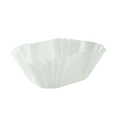 Pirottino da forno ovale bianco in carta siliconata - 6,5 cm x 5 cm x 4 cm - 100 unità