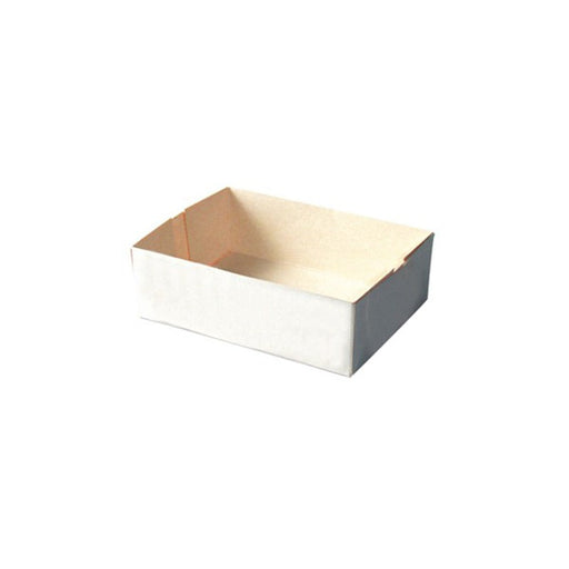 Scatola per pasticceria in cartone bianco senza coperchio - 14 cm x 10 cm x 5 cm - 1000 unità
