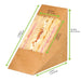 Scatola triangolare per sandwich doppio in kraft con finestra - 7,2 cm x 12,3 cm x 12,3 cm - 500 unità - dimensions