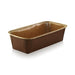 Stampo da forno rettangolare in carta kraft marrone - 19,3 cm x 9,3 cm x 5 cm - 200 unità