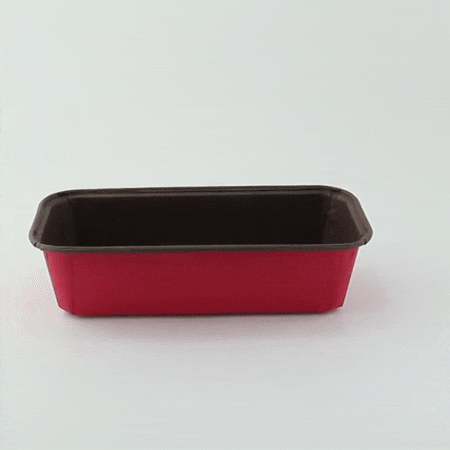 Stampo da forno rettangolare in carta kraft rosa - 19,3 cm x 9,3 cm x 5 cm - 200 unità