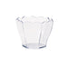 Contenitore finger food in plastica PS verde trasparente a forma di fiore "Deva" - 60 ml - 6 cm x 5,5 cm x 4,7 cm - 600 unità