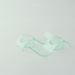Contenitore finger food in plastica PS verde trasparente «Gizmo» - 10 cm x 4 cm x 2,4 cm - 200 unità