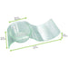 Contenitore finger food in plastica PS verde trasparente «Gizmo» - 10 cm x 4 cm x 2,4 cm - 200 unità - dimensions