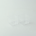 Bicchierino finger food in plastica PS trasparente "Kara" - 60 ml - 4,5 cm x 4,5 cm x 4,3 cm - 600 unità