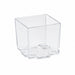 Bicchierino finger food in plastica PS trasparente "Kara" - 60 ml - 4,5 cm x 4,5 cm x 4,3 cm - 600 unità