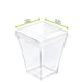 Coperchio quadrato piatto in PET trasparente "Taiti" - 4,6 cm x 4,6 cm x 1 cm - Compatibile con 209MBTAITI, 209MBTAITIB, 209MBTAITIN, 209MBTAITIV - 600 unità