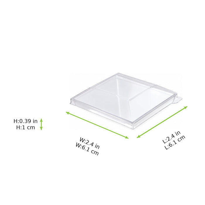 Coperchio in PET trasparente "Zeno" - 6,5 cm x 6,5 cm - 600 unità