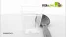Bicchierino finger food piramidale in plastica PS trasparente «Taïti» - 60 ml - 4,5 cm x 4,5 cm x 5,5 cm - 600 unità