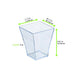 Bicchierino finger food piramidale in plastica PS trasparente «Taïti» - 60 ml - 4,5 cm x 4,5 cm x 5,5 cm - 600 unità - dimensions