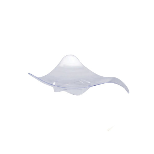 Contenitore finger food triangolare in plastica PS trasparente "Triba" - 8 cm x 8 cm x 2 cm - 600 unità