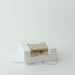 Scatola per pasticceria in cartone bianco con coperchio incernierato a finestra - 10 cm x 10 cm x 4 cm - 420 unità