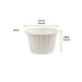 Coppetta in carta plissettata bianca con scatola distributrice - 60 ml - Ø 5,4 cm - H 3,5 cm - 5000 unità - dimensions