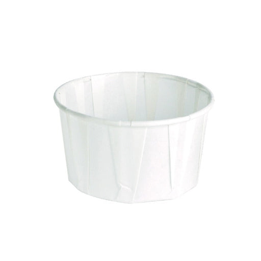 Coppetta in carta plissettata bianca - 95 ml - Ø 6,7 cm - H 3,7 cm - 5000 unità