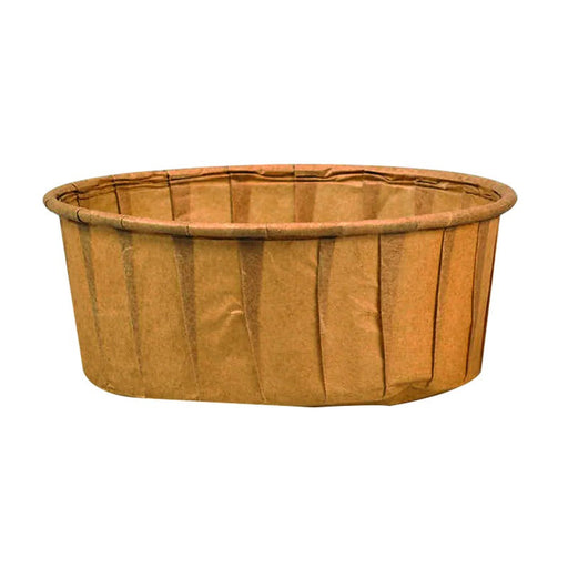 Coppetta in carta plissettata kraft con scatola distributrice - 120 ml - Ø 7,5 cm - H 3 cm - 5000 unità
